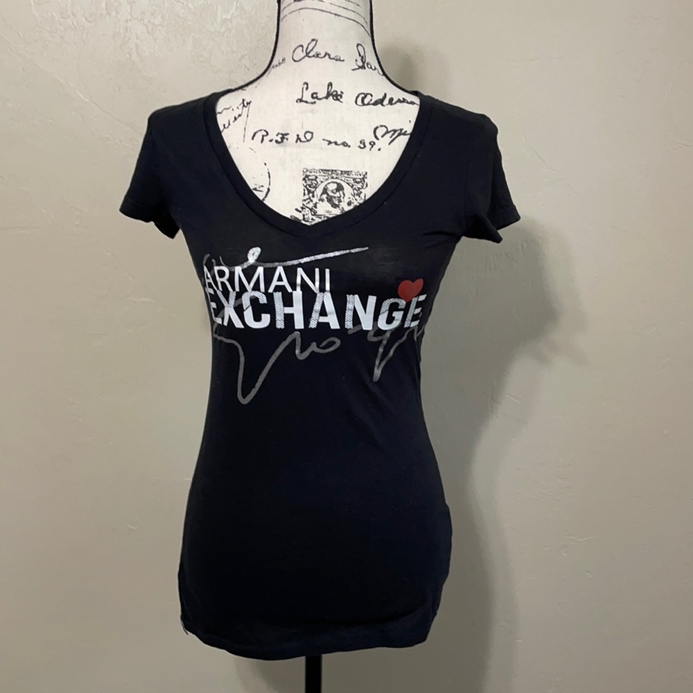 Armani Exchange XS short sleeved black shirt